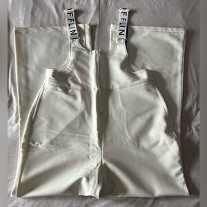 Aerie Cream Fleece Lined Bibs
